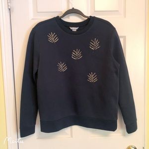 H&M Embellished Sweater Size S Navy Blue